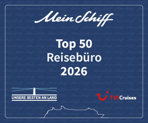 Mein Schiff Auszeichnung - Unsere Besten an Land - Top 50 Reisebüro 2026